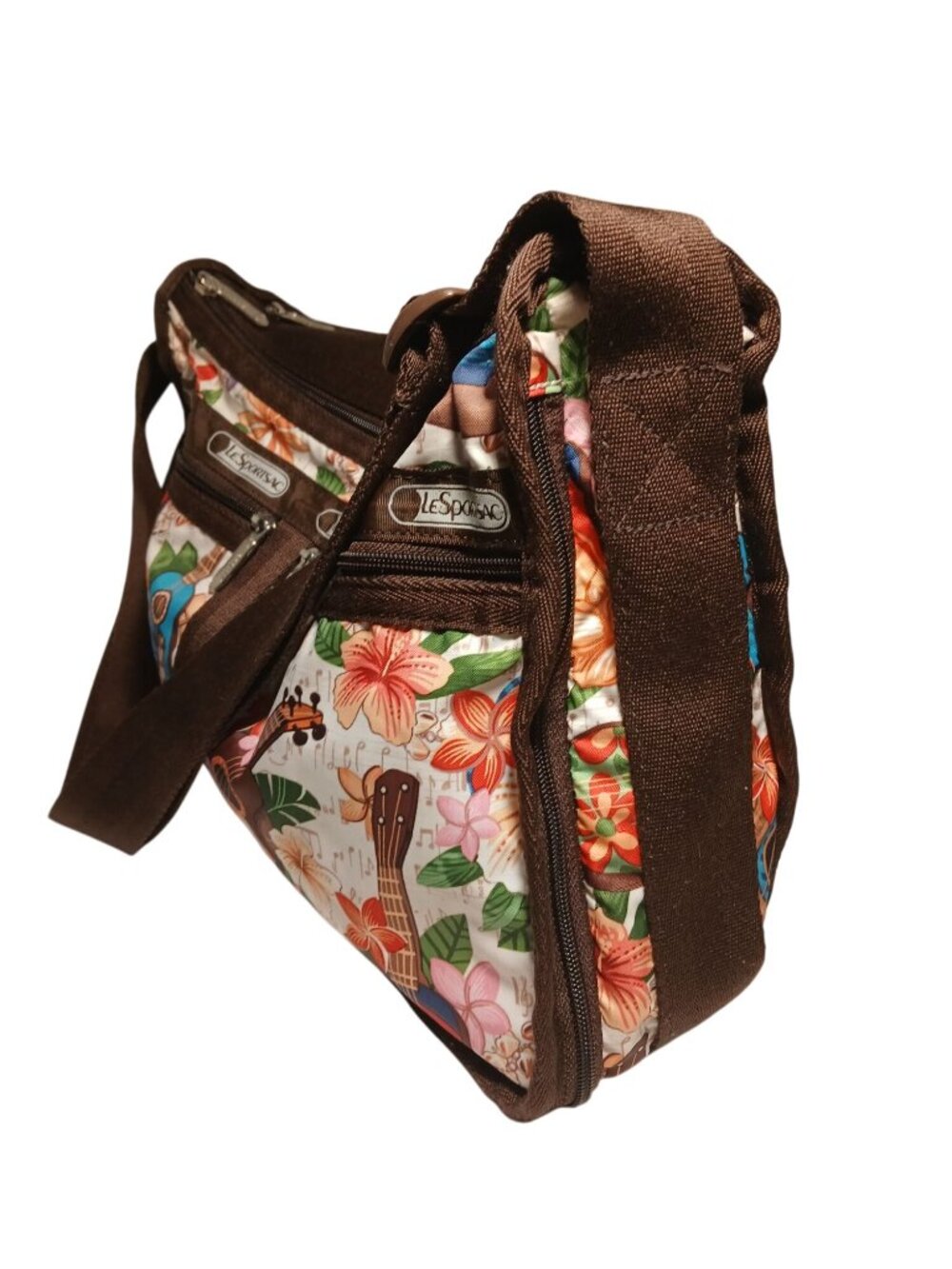 LeSportsac Deluxe Everyday Crossbody Bag Guitar Mele Ukulele Vacation Resort - Picture 5 of 16